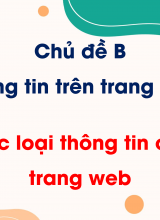 Chủ đề B - Bài 1 Các loại thông tin chính trên trang web
